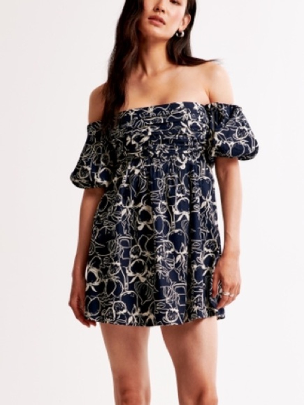 Abercrombie & Fitch Emerson Off the shoulder Skort Vacation Picnic Dress Sz MP